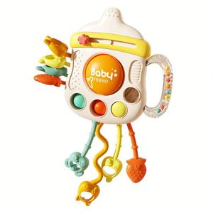New Baby Fun Rope Puller Sensory Rope Pulling Toy Push Pu Soft <b>Silicone</b> Fine Finger Sports Children's Puzzle Toy - Product Image 1