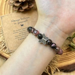 Pulsera de Piedra Natural con Cuentas de Vidrio Coloridas, Vibraciones Positivas, Joyería Personalizada, Tarjeta de Joyería Personalizada, Gerente de Cuentas Dedicado - Product Image 3