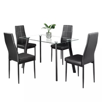 Meubles d'intérieur en métal noir en acier inoxydable jambes moderne chaises de salle à manger