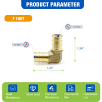 KING SMART ASTM F1807 1/2'' Coude en laiton sans plomb pour PEX, raccord à sertir certifié CUPC NSF pour eau potable, livraison gratuite aux États-Unis et au Canada