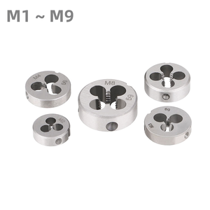 合金工具鋼円形丸ねじねじ圧延死ぬM1 M1.5 M2 M2.5 M3.5 M4 M4.5 M5 M6 M7 M8 M9粗ピッチ - Product Image 1