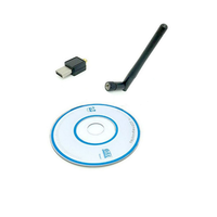 Adaptador WiFi USB 2.0 Inalámbrico de 150mbps, Tarjeta de Red Inalámbrica 802.11N, Receptor WiFi con Antena