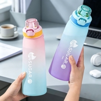 Bouteille anti-fuite avec options de parfum, couvercle à clapet, paille intégrée pour boire directement – Idéale pour l'école, le cyclisme, le camping, la gym, les cadeaux, la maison et l'extérieur