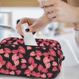 Hawaii Anthurium Design Reusable Toiletries Kit <b>Makeup</b> Bag Custom Logo Travel Pouch <b>Makeup</b> Organizer Toiletry Bags for Women - Product Image 5