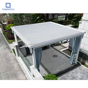 Gazebo pergola extérieur moderne de luxe avec auvent rétractable, conception étanche, certifié CE pour l'Europe - Product Image 2
