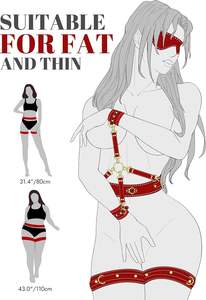 ชุดพันธนาการทางเพศชุด BDSM 7ชิ้นชุดกุญแจมือที่ปรับได้สายรัดข้อเท้าสายรัดข้อมือไขว้ที่ปิดตาสำหรับผู้ใหญ่ของเล่นเกม SM - Product Image 4