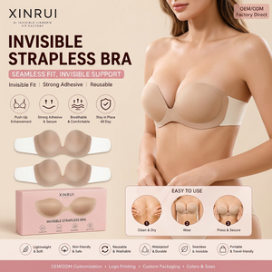 महिलाओं के लिए अदृश्य लिफ्ट सिलिकॉन चिपकने वाला ब्रेस आरामदायक बैकलेस डिजाइन विरोधी हाइपोएलर्जेनिक प्लस बड़े के लिए आकार - Product Image 1