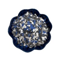 Flocon de mica 1-7mm feuille de roche peinte par plancher feuille de roche composite colorée pour la feuille de roche colorée par coquille interne