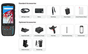 IP67 a prueba de agua PDA escáner de código de barras colector de datos de mano lector de código de barras industrial Android 12 PDA resistente con GMS AER SOTI - Product Image 2