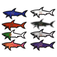 Stickers Décoratifs Design de Mode Style Italien Mignon Logo Personnalisé Autocollant Drapeau Requin Marin Meilleures Ventes