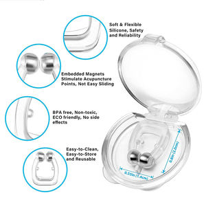 Supporto magnetico per la protezione per l'<span class=keywords><strong>apnea</strong></span> in Silicone Anti-russamento per il sonno con attrezzatura per la notte - Product Image 2