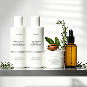 Kit de Soins Capillaires Crème à l'Argan et au Romarin Marque Blanche 2-en-1 Répare les <span class=keywords><strong>Cheveux</strong></span> Abîmés, Secs et Frisés, Lisse et Hydrate, Végan, Qualité Salon, Forte Rentabilité - Product Image 1