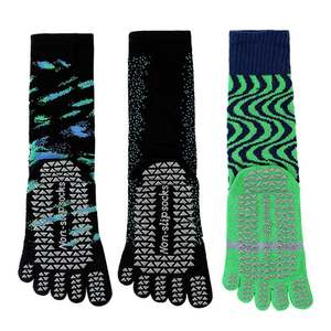 Custom Non-slip Long Yoga Socks Professional Anti-slip <b>Pilates</b> Five-finger Socks Cotton Women's Mid-calf Sports Socks - Product Image 2