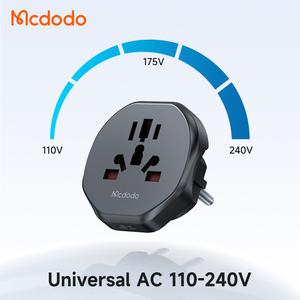 Mcdodo 455 Convertidor <span class=keywords><strong>de</strong></span> CA <span class=keywords><strong>de</strong></span> <span class=keywords><strong>2500W</strong></span> 100-250V 10A 8 orificios (EE. UU., UE, AU, Reino Unido, CNX2) Cargadores y Adaptadores Adaptador <span class=keywords><strong>de</strong></span> Viaje Universal para la UE - Product Image 6