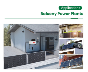 ระบบโซลาร์เซลล์ระเบียงบ้าน 2000W 600W 800W พร้อมระบบโซลาร์เซลล์ขนาดเล็กสำหรับระเบียงบ้าน/สวน ระบบออนกริด อินเวอร์เตอร์ - Product Image 5