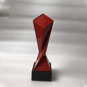 HDW черный и красный мраморный хрустальный стеклянный трофей награда с УФ-гравировкой индивидуальный трофей Кубок как <span class=keywords><strong>mvp</strong></span> Чемпион спортивные награды - Product Image 6