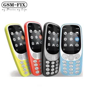 GSM-FIX עבור נוקיה 3310 קלאסי המקורי 3g GSM נעילה באיכות סמארטפון טלפון סלולרי 2.4 סנטימטרים Dual-core ישן מכונה אחת Sim