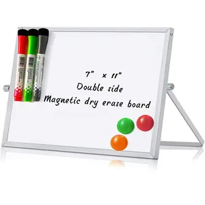 HZVCW Custom Lap board Kleine Desktop Dry Erase Whiteboard Magnetische doppelseitige Mini Whiteboard faltbare weiße Tafel für Kinder