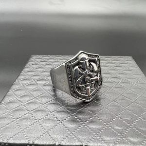 Bague pour homme Vintage Chevaliers Templiers <span class=keywords><strong>Croisade</strong></span>, style Punk Hip Hop, en acier inoxydable, bijoux tendance, vente en gros - Product Image 2