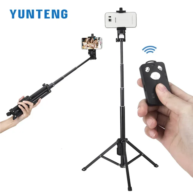 Yunteng VCT 1688 Tongkat Swafoto, Monopod Swafoto Portabel untuk Ponsel Pintar atau Fotografi G0Pro