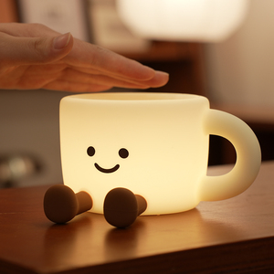 Lampada Notturna a Forma <span class=keywords><strong>di</strong></span> Tazza <span class=keywords><strong>di</strong></span> Caffè, Ricaricabile, Portatile, Luce Soffusa per Camera da Letto, Allevia lo Stress - Product Image 2