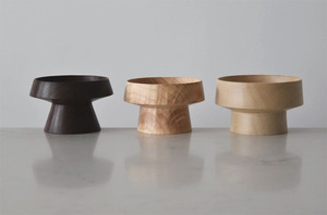 Cuenco de Pedestal de madera Exhibición rústica Cuencos <span class=keywords><strong>Koben</strong></span> elevados de frutas de madera natural Cuenco de soporte elevado de madera hecho a mano - Product Image 4