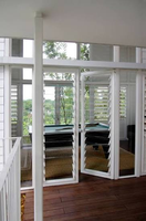 Volets en verre jalousie transparents et opaques en aluminium, stores électriques sur mesure pour villas, appartements et projets hôteliers