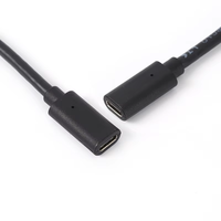 Câble USB Type C Femelle vers Type C Mâle 100W 10Gb 5A Câble de charge rapide USB pour ordinateur 0.5M