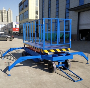 Cina Top 4m 6m 8m 10m 12m 14m 16m 8m ponsel listrik Manlift mengangkat gunting Platform mengangkat medan kasar - Product Image 4