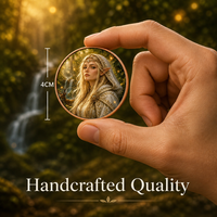 Pièce Commémorative Elfe Fantastique - Pièce d'Art en Cuivre de Collection de 40 mm - Pièce Porte-Bonheur Déesse de la Forêt pour Cadeau et Décoration
