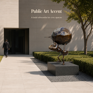 Grande <span class=keywords><strong>Statua</strong></span> di Formica con Sfera, Scultura Animale Moderna per Parchi a Tema, Centri Commerciali, Resort e Decorazioni per la Casa - Product Image 6