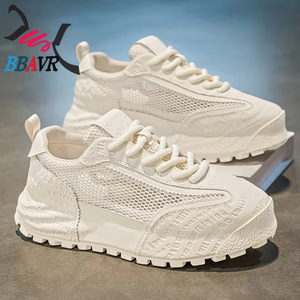 Zapatillas Deportivas de Malla para Hombre, con Suela Gruesa para Aumentar la Altura, Antideslizantes, Resistentes al Desgaste, Cómodas y con Suela Blanda, para Primavera - Product Image 1