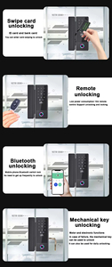 Serrure de porte en verre intelligente à combinaison d'empreintes digitales Ttlock App serrure en verre électrique sans <span class=keywords><strong>clé</strong></span> serrure en aluminium numérique pour porte en verre de bureau - Product Image 4