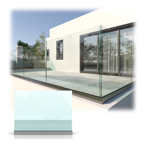 Tùy Chỉnh Thiết Kế Hiện Đại Trong Nhà Ngoài Trời Nhôm U Kênh Sàn Cầu Thang Lan Can Hệ Thống Không Khung Kính Cường Lực Cho Khách Sạn - Product Image 3