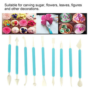 9 piezas de herramientas de decoración de pasteles Fondant, juego de herramientas de cerámica, Kit de cerámica, herramientas de escultura de arcilla de plástico DIY - Product Image 3