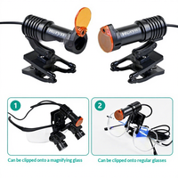 Horyndent Dental Headlight 5W Adjustable with Filter Medical ENT Surgical Magnifying Lens Light Model MBA6 Class II US/EU Plug