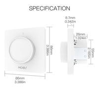 Interrupteur rotatif intelligent Zigbee Mose standard UE pour variateur de lumière LED avec contrôle vocal et fonction de minuterie