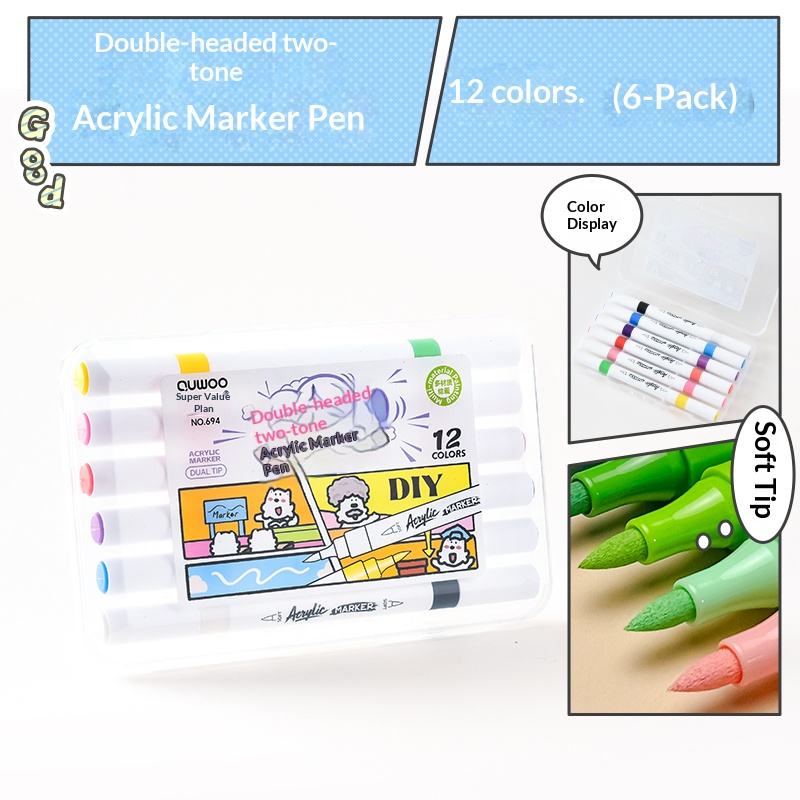 12 colores (6 piezas)