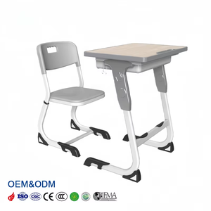 Escritorio y Silla Escolar Individual Ajustable al por Mayor para Aula - Product Image 1