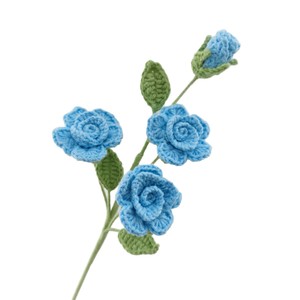 Nuevas Flores de Rosa Tejidas a Mano con Múltiples Cabezas para Decoración de Jarrones en el Hogar, Hechas a Mano con Hilo de Lana, para San Valentín, Graduación, Navidad - Product Image 5