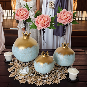 Figuras Decorativas de <span class=keywords><strong>Granada</strong></span> Hechas a Mano en Cerámica Moderna de Lujo, Ecológicas, Multifuncionales para Decoración de Bodas - Product Image 6