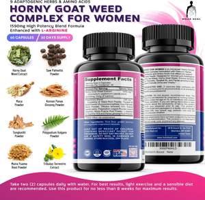 Helix Heal, Suplementos Herbales de Acción Rápida, Potenciador de la Libido Femenina, Hierba de Cabra en Celo, Raíz de Maca, Tribulus Terrestris, Ginseng, para Adultos - Product Image 2