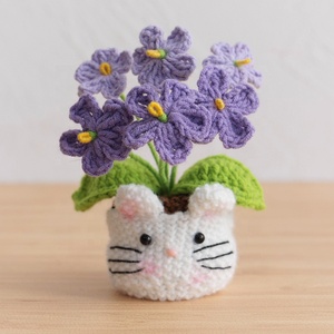 Bonsái de Poliéster Tejido a Mano con Muñeco de Ganchillo de Hilo de 13 cm, Adorno de Escritorio Creativo, Regalo para el Día de San Valentín y Navidad - Product Image 4