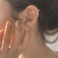 Pendientes de Latón Chapados en Oro de 18K para Hombre y Mujer, Joyería Minimalista Unisex de Moda, Venta al por Mayor de Pendientes