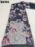 Tissu en dentelle brodée perlée et pailletée, dentelle en velours et résille style bolivien pour robes de mariée