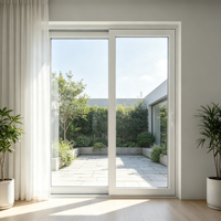 Fenêtre coulissante horizontale en PVC à bordure visuelle étroite pour condo urbain, grande vue, verre trempé transparent