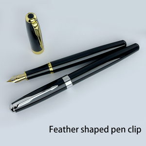SEAPEN <span class=keywords><strong>Penna</strong></span> <span class=keywords><strong>Stilografica</strong></span> di Lusso Nera per Studenti/Ufficio, Alta Qualità in Metallo, Punta in Acciaio Inossidabile Personalizzabile, Logo Personalizzabile - Product Image 5