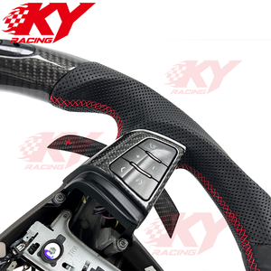Accesorios Interiores para Automóviles Cadillac CTS-V CTS Coupe 2008-2014, Volante Deportivo de Fibra de Carbono LED para ATS ATS-V XT6 XTS - Product Image 2