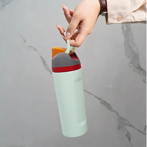 Venta al por mayor de fábrica: Termos y botellas de agua de acero inoxidable de doble pared con aislamiento al vacío, 16oz, 19oz, 24oz, 32oz, con tapa abatible y asa. - Product Image 6