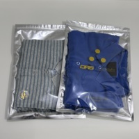 Sacs à fermeture éclair personnalisés avec logo pour vêtements, t-shirts, sacs d'emballage refermables, sacs en aluminium, sacs en plastique à fermeture éclair, argent